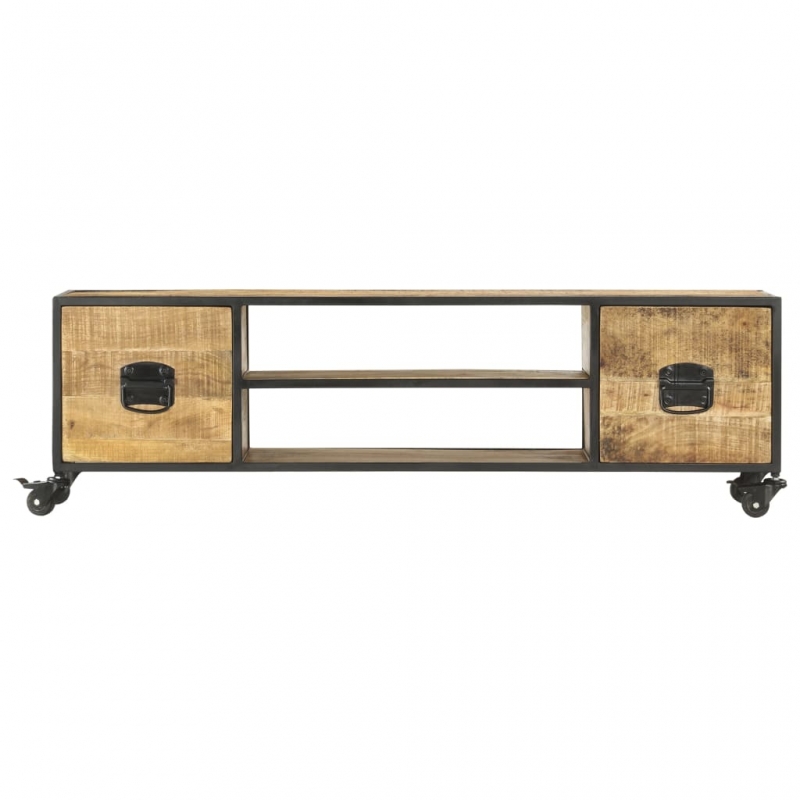 TV-Schrank 130x30x39 cm Massivholz Mango