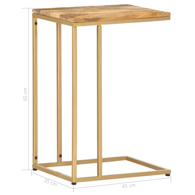 Beistelltisch 35x45x65 cm Massivholz Mango