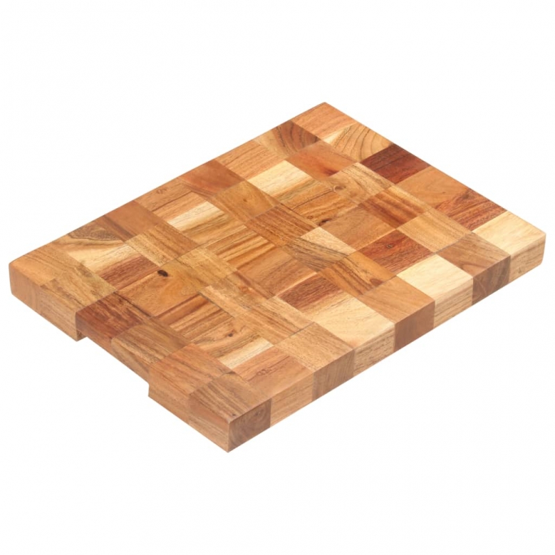 Hackblock 40×30×3,8 cm Akazie Massivholz
