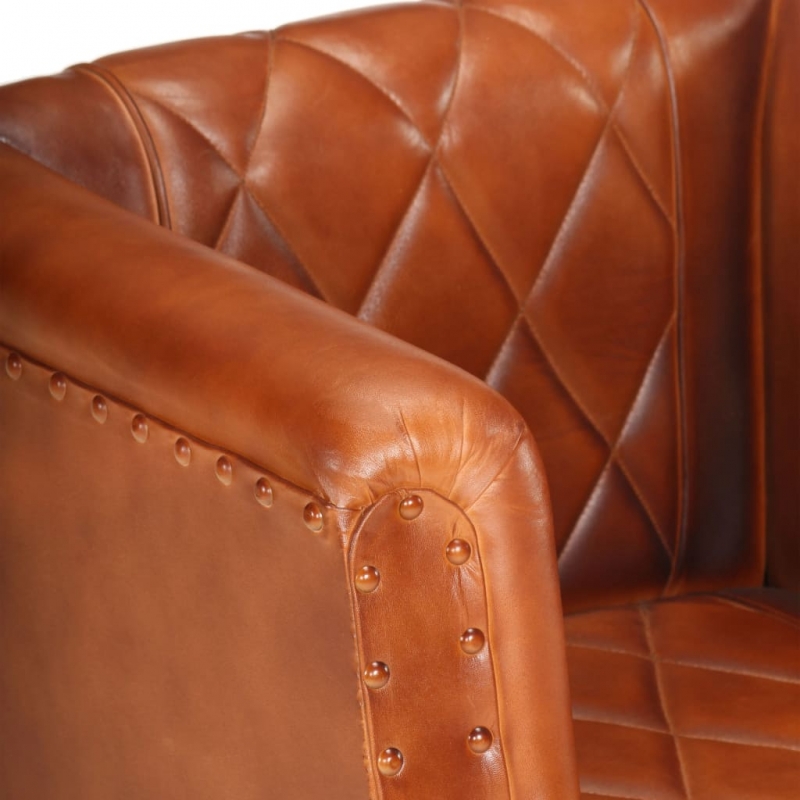 Sessel Braun Echtes Ziegenleder