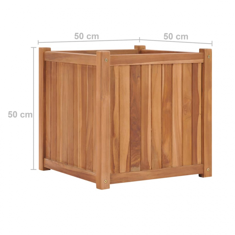 Hochbeet 50x50x50 cm Massivholz Teak