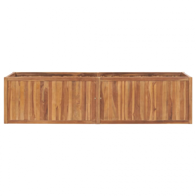 Garten-Hochbeet 200 x 50 x 50 cm Massivholz Teak