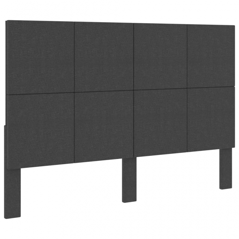 Kopfteil Getuftet Dunkelgrau Stoff 160 x 200 cm