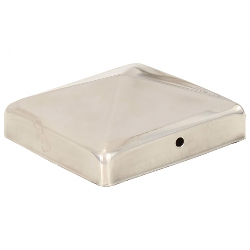 Pfostenkappen 6 Stk. Pyramide Edelstahl 91 x 91 mm