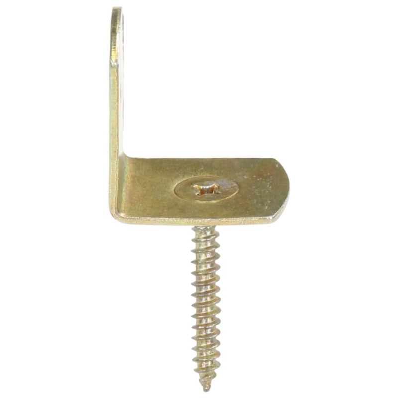 Flechtzaunhalter 4 Stk. L-Form Verzinktes Metall