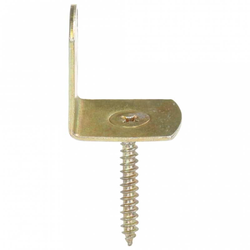 Flechtzaunhalter 24 Stk. L-Form Verzinktes Metall