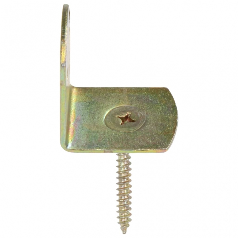 Flechtzaunhalter 24 Stk. L-Form Verzinktes Metall