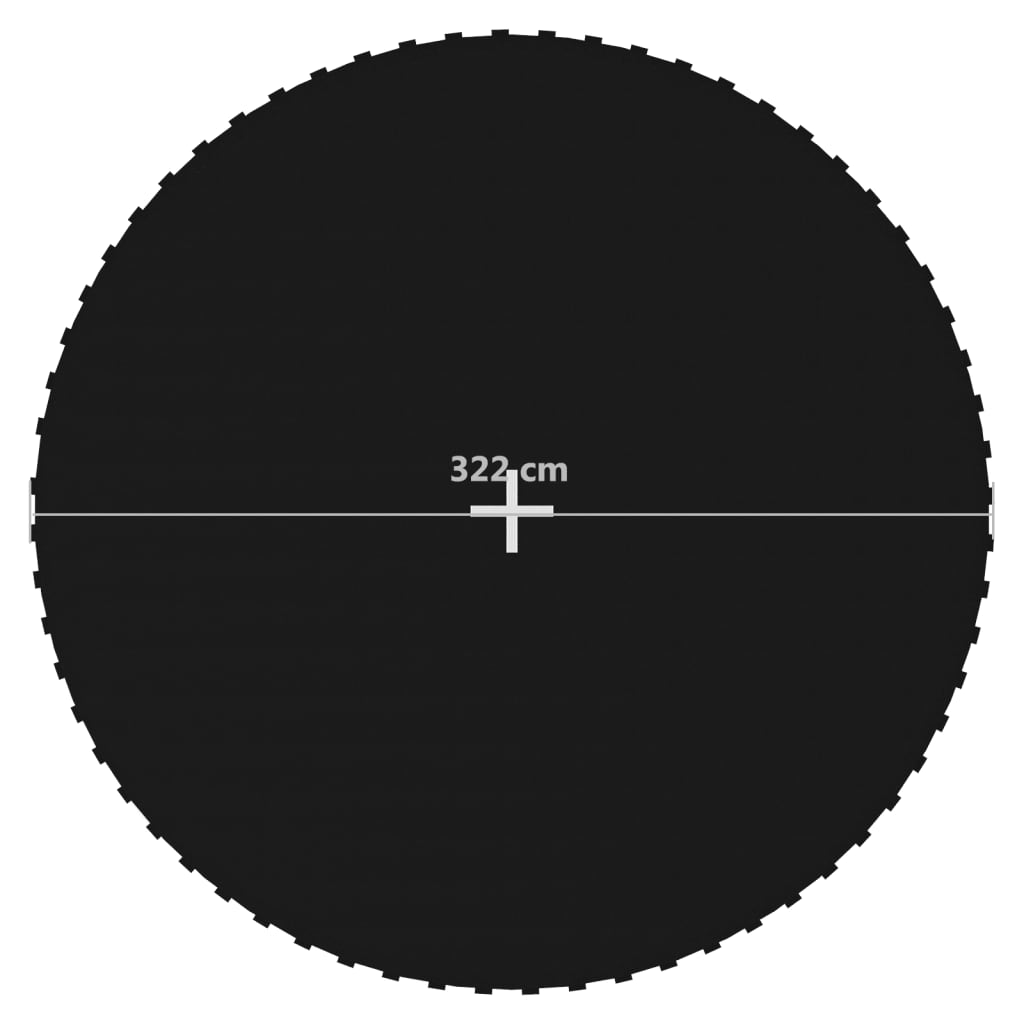 Sprungtuch Schwarz für 3,66 m Runde Trampoline