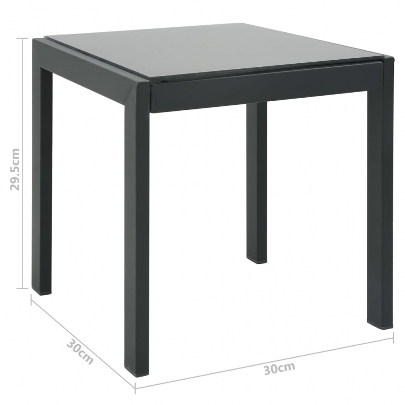 Sonnenliegen 2 Stk. mit Tisch Textilene und Stahl