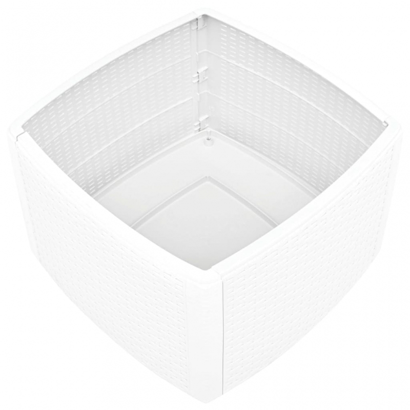 Beistelltisch Weiß 54×54×36,5 cm Kunststoff