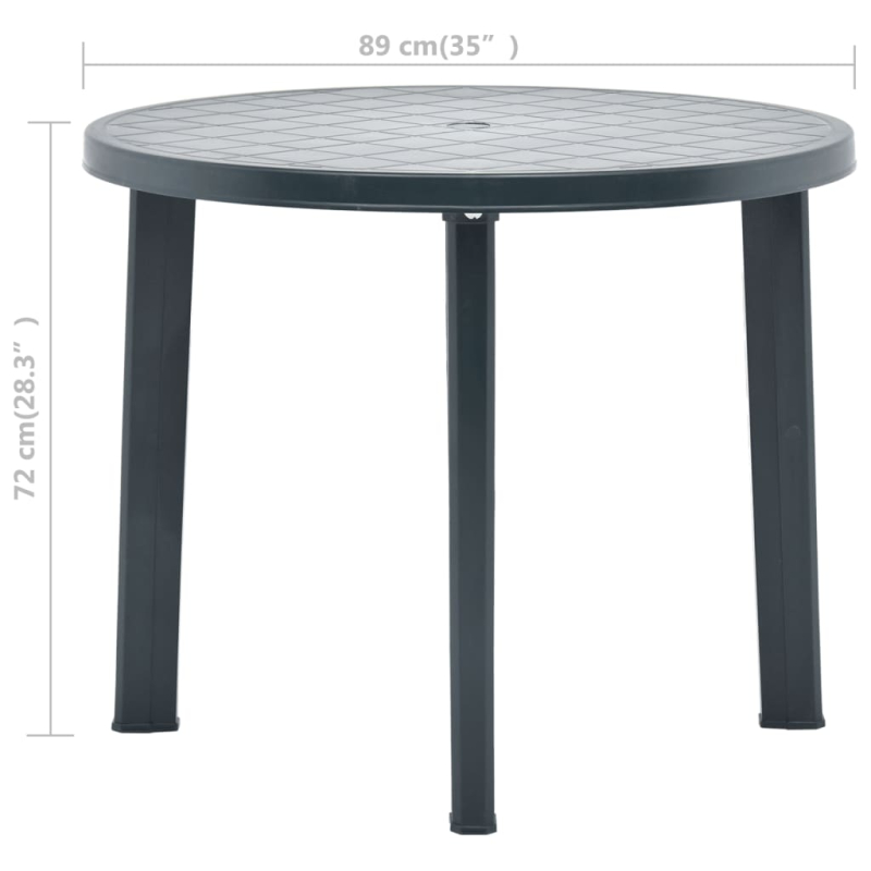 Gartentisch Grün 89 cm Kunststoff