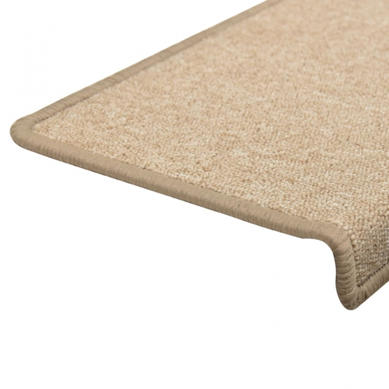 Teppich-Treppenstufen 15 Stk. 65x21x4 cm Taupe