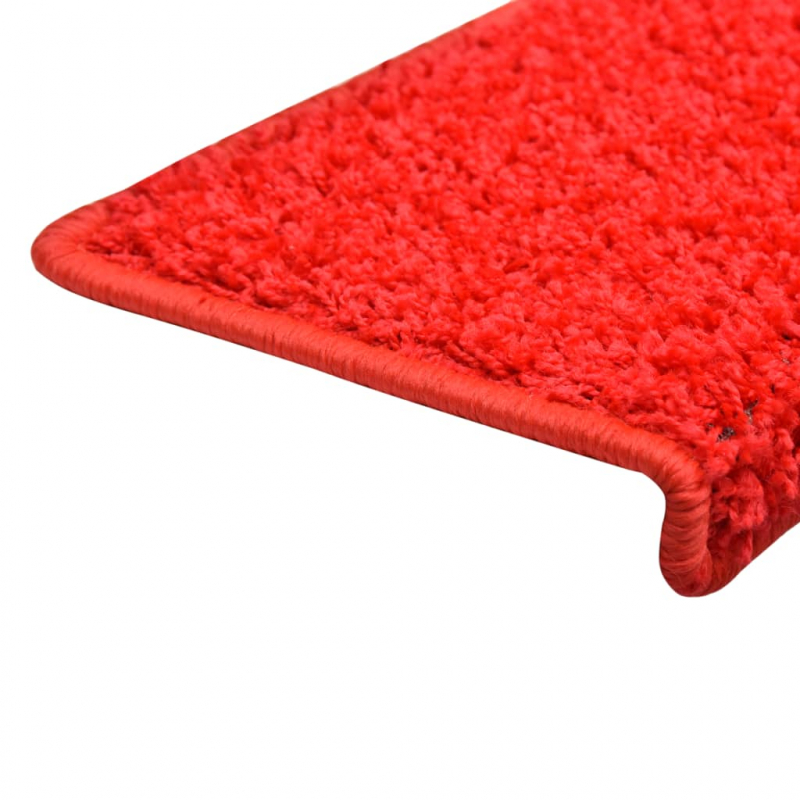 Teppich-Treppenstufen 15 Stk. 65x21x4 cm Rot