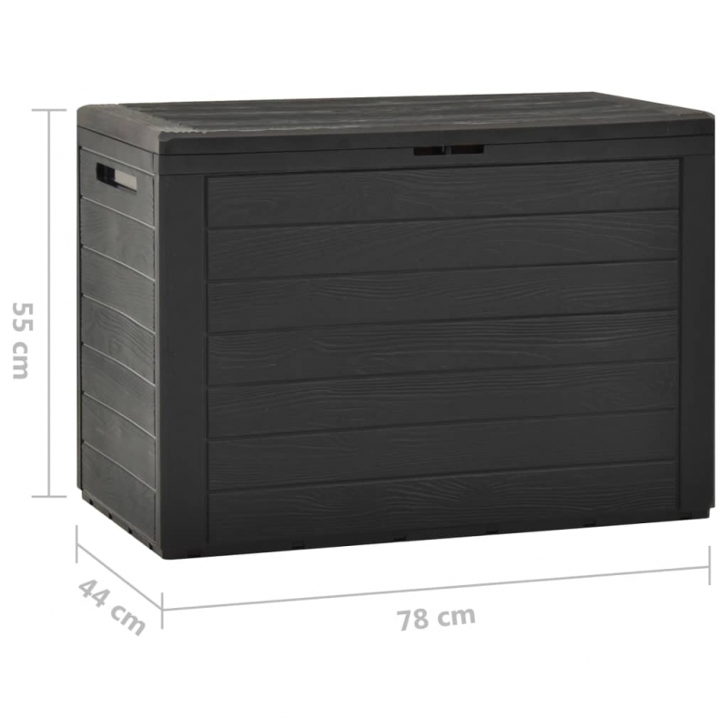 Gartentruhe Anthrazit 78x44x55 cm