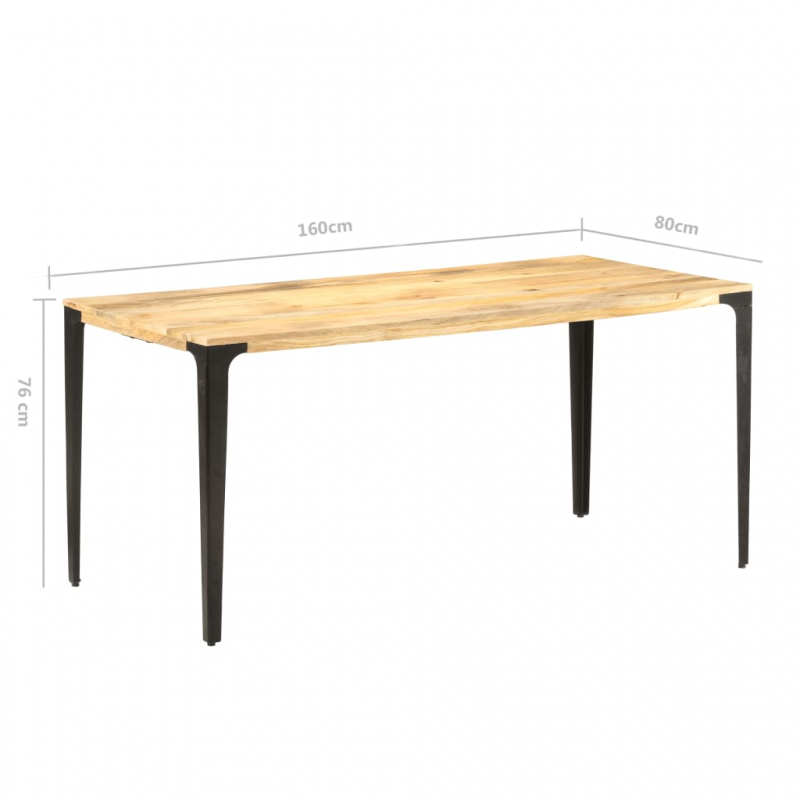 Esstisch 160 x 80 x 76 cm Massivholz Mango