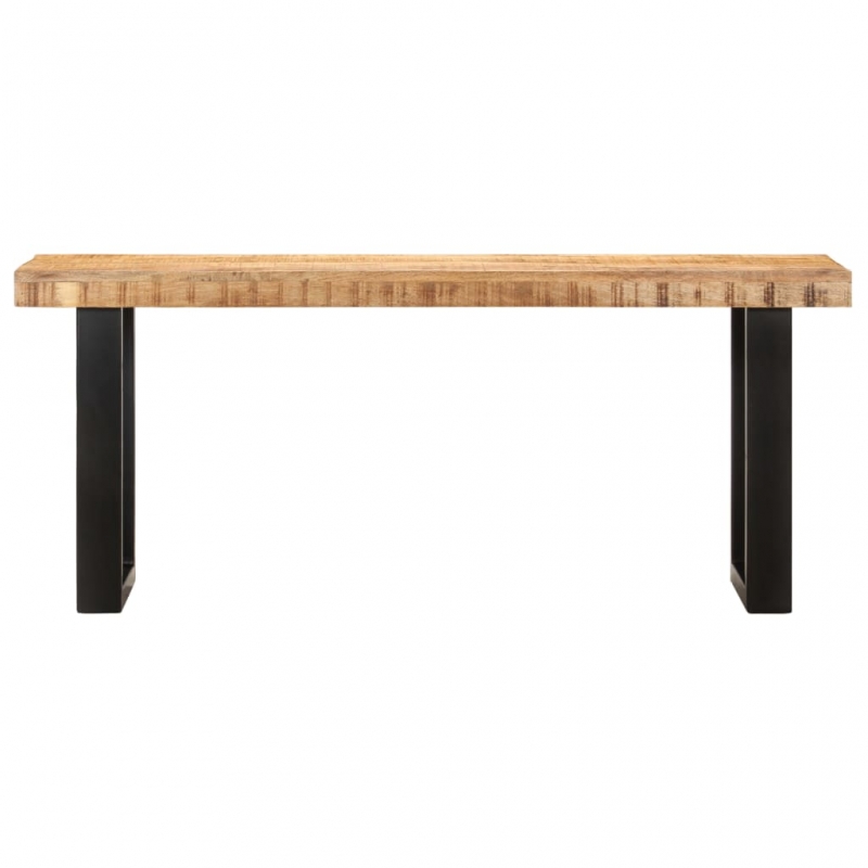 Sitzbank 110 cm Raues Mango-Massivholz und Stahl