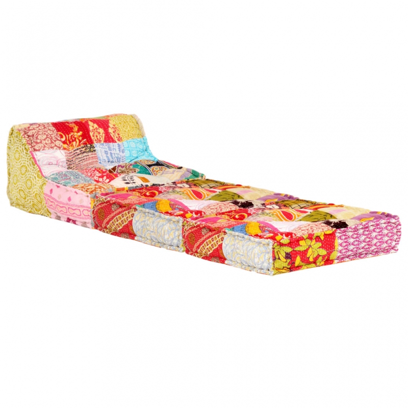 Modularer Pouf Patchwork Stoff