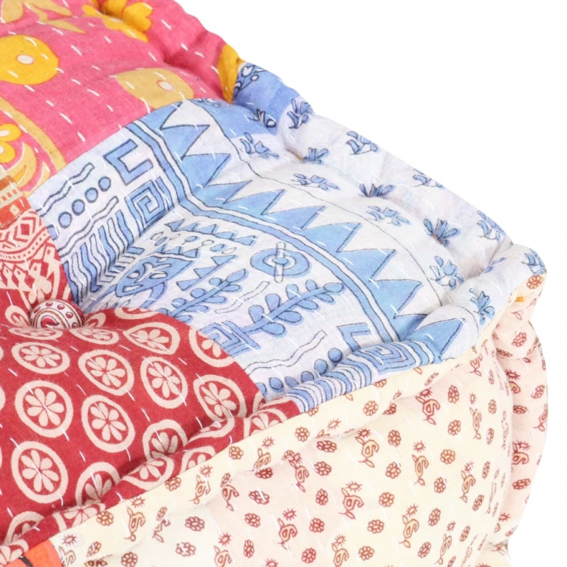 Modularer Pouf Patchwork Stoff