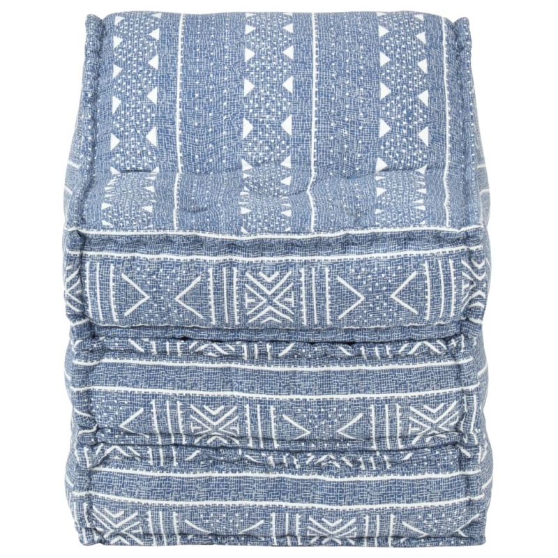 Modularer Pouf Indigo Stoff