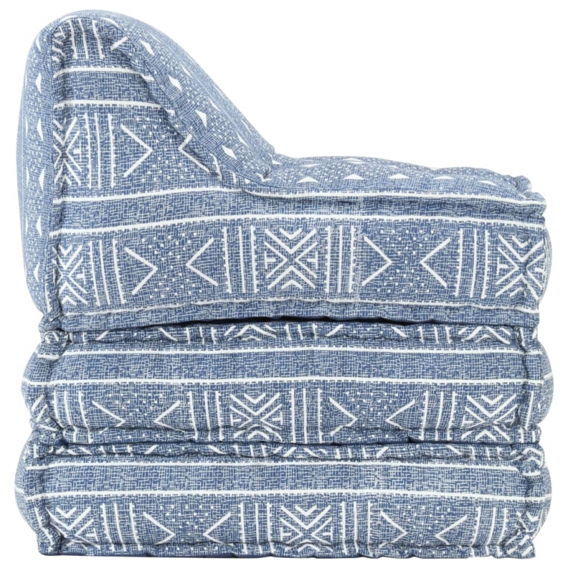 Modularer Pouf Indigo Stoff