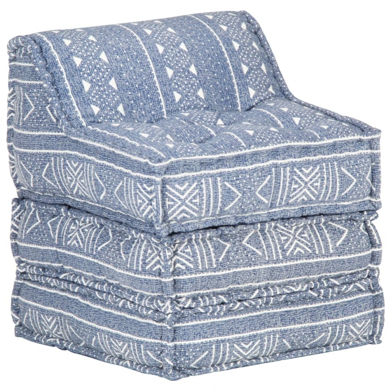 Modularer Pouf Indigo Stoff