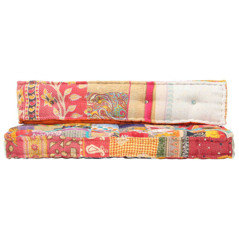 Palettensofa-Auflage Mehrfarbig Stoff Patchwork