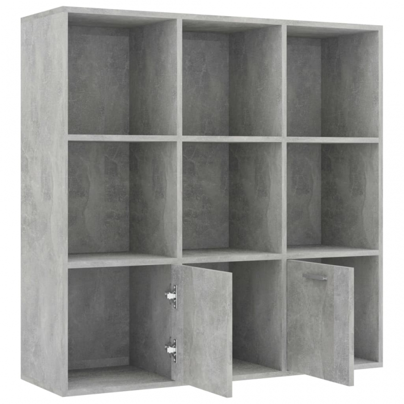 Bücherregal Betongrau 98x30x98 cm Holzwerkstoff