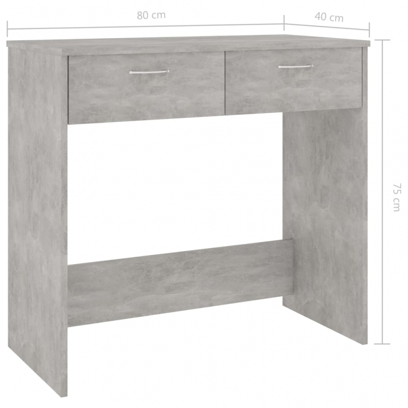 Schreibtisch Betongrau 80x40x75 cm Holzwerkstoff