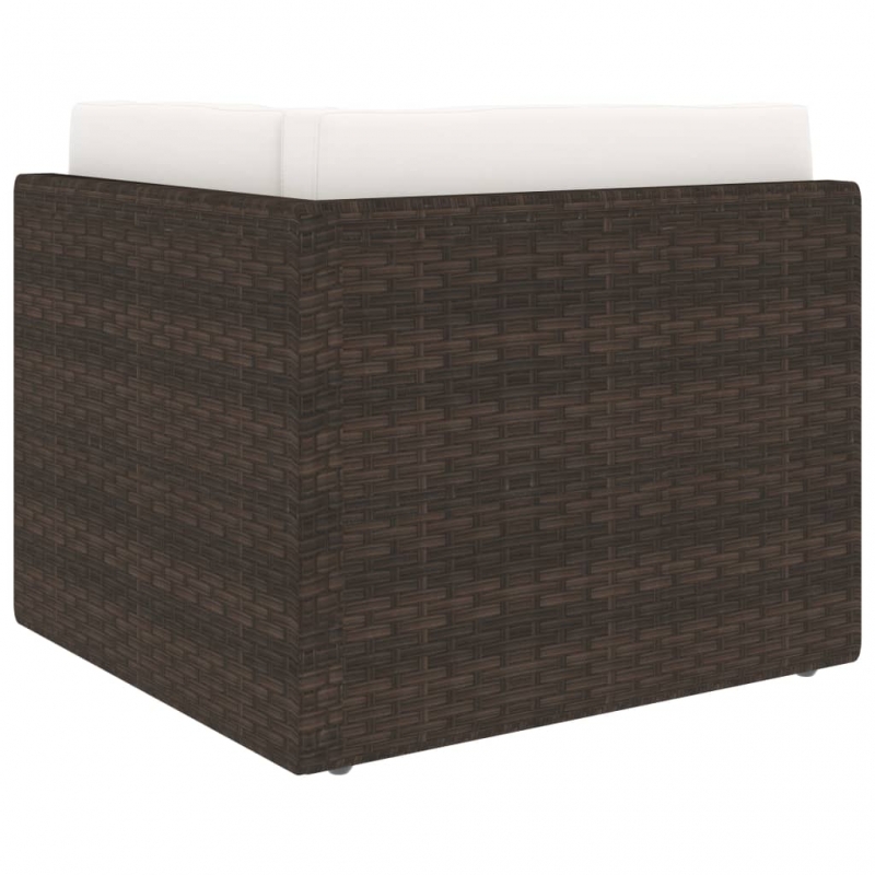 Modulares 2-Sitzer-Sofa Poly Rattan Braun