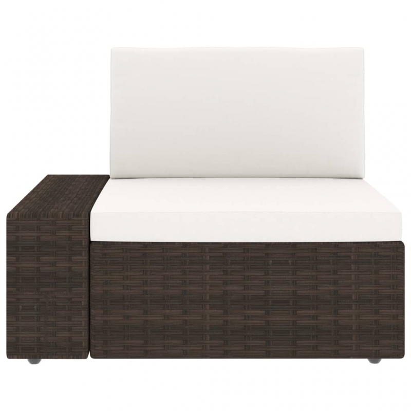 Modulares 3-Sitzer-Sofa Poly Rattan Braun