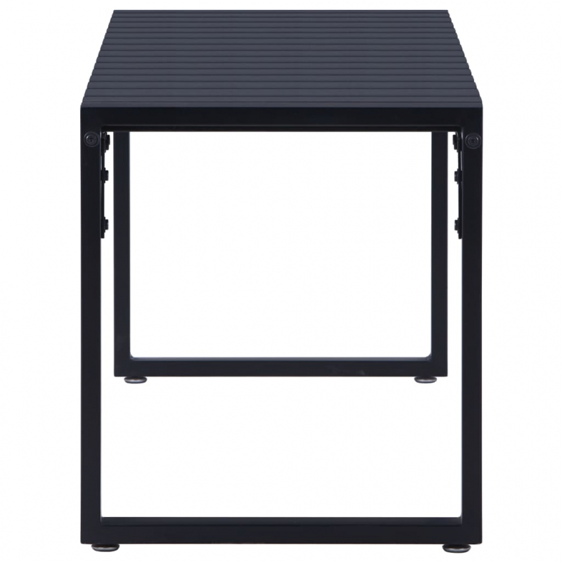 Gartenbank 120,5 cm PS-Platte Schwarz