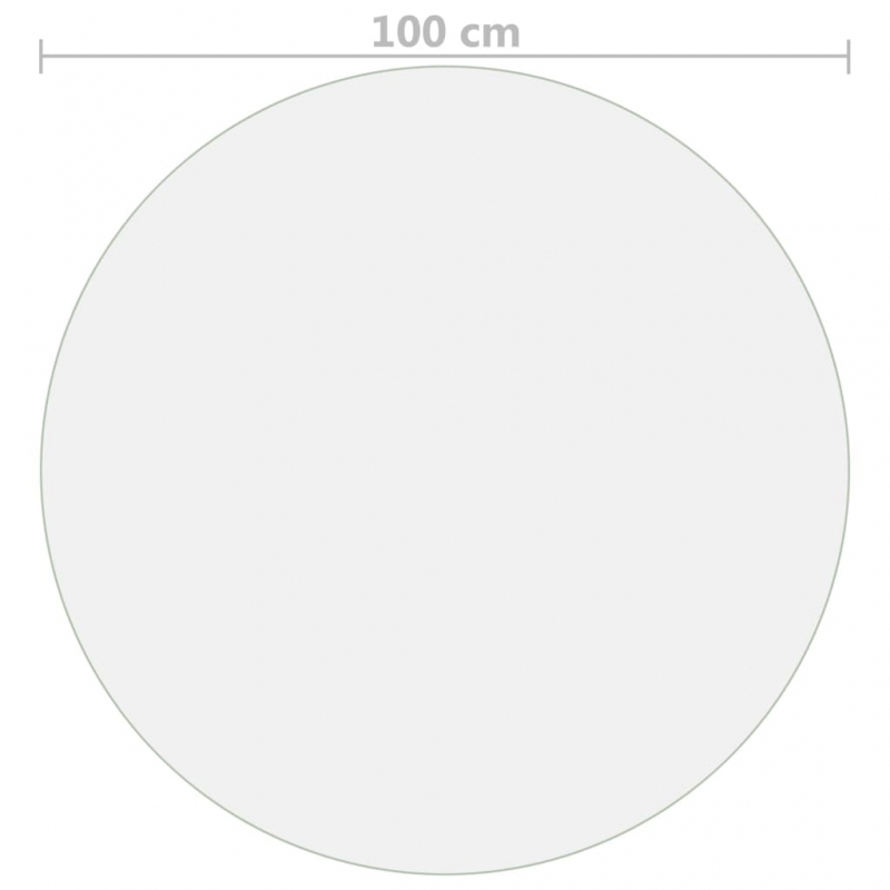 Tischfolie Matt Ø 100 cm 2 mm PVC