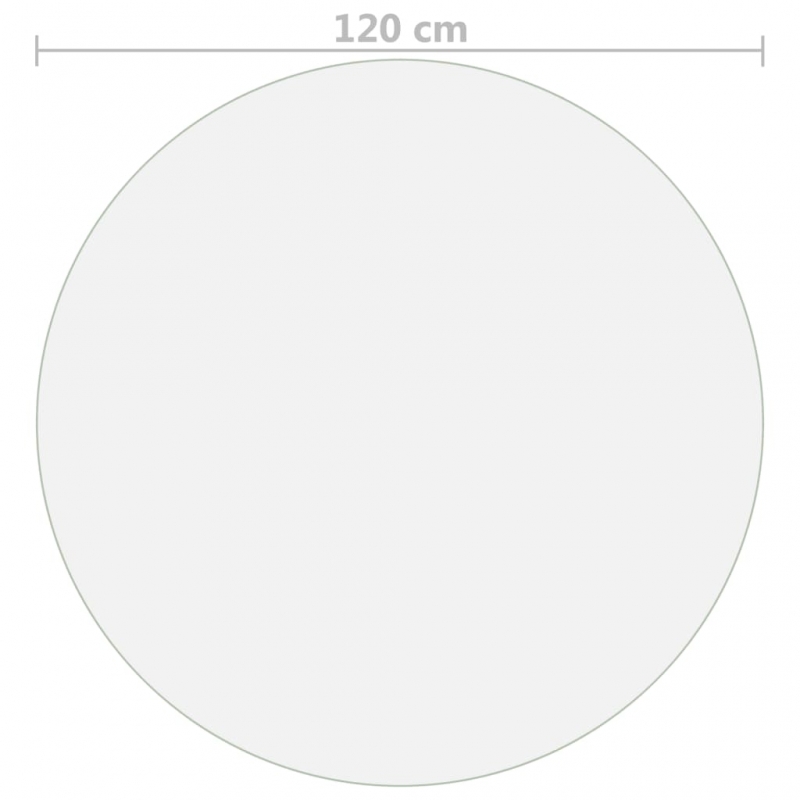 Tischfolie Transparent Ø 120 cm 2 mm PVC