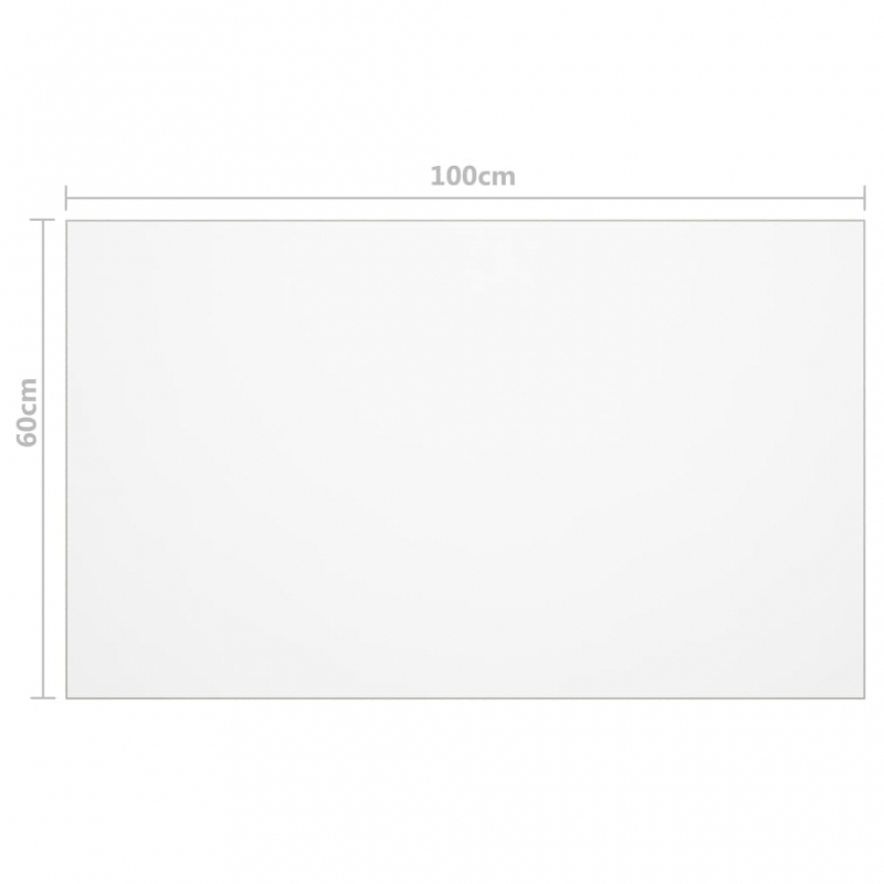 Tischfolie Transparent 100x60 cm 2 mm PVC