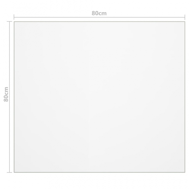 Tischfolie Transparent 80x80 cm 2 mm PVC