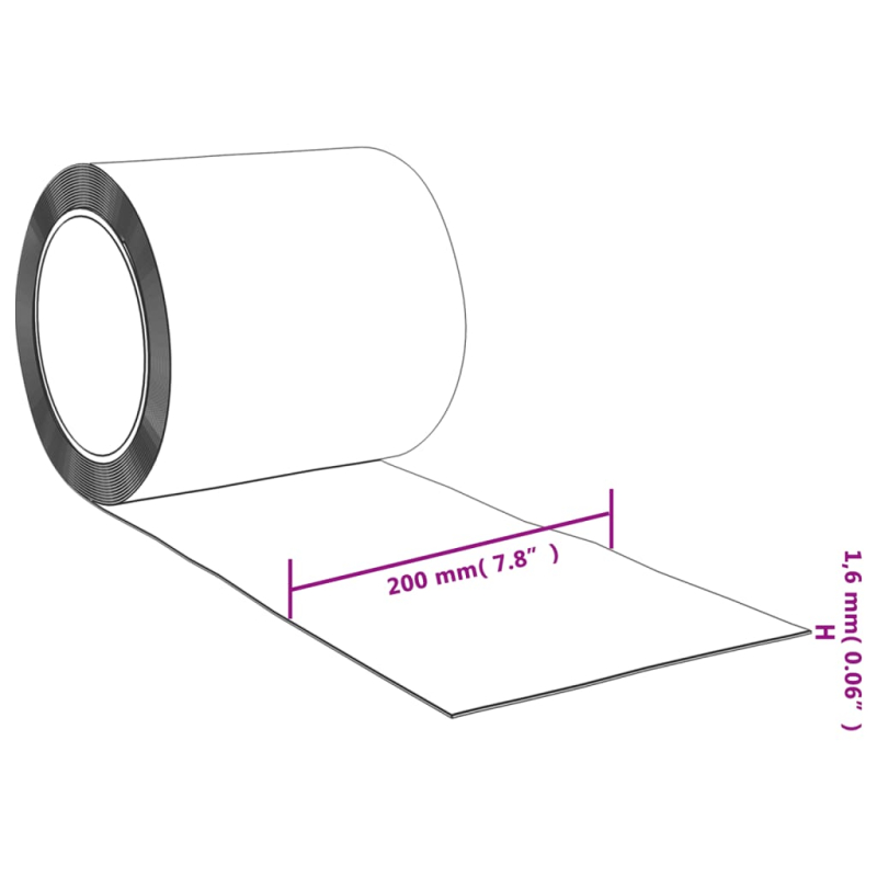 Streifenvorhang Rolle PVC 2 mm x 200 mm 25m