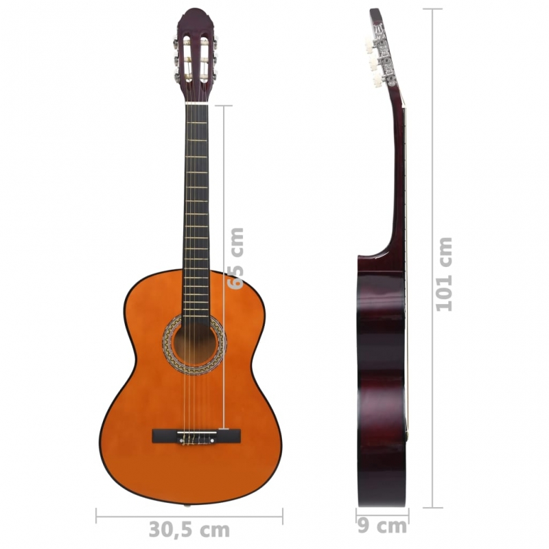 Klassische Gitarre für Anfänger 4/4 39 Lindenholz