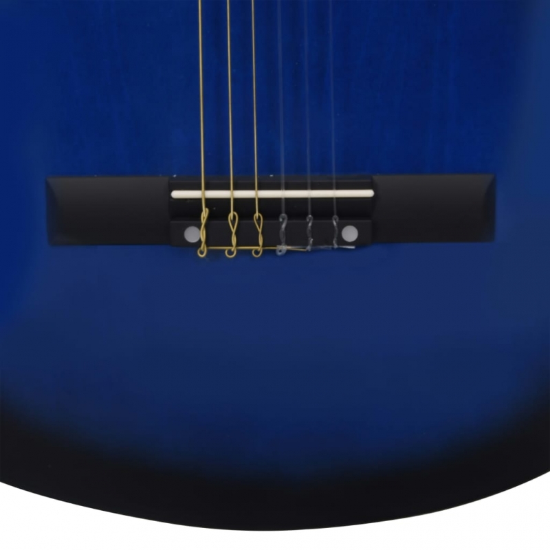 8-tlg. Klassikgitarren-Set für Anfänger & Kinder Blau 3/4 36