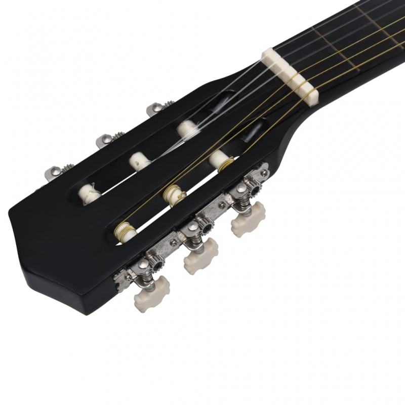 8-tlg. Klassikgitarren-Set für Anfänger Schwarz 3/4 36