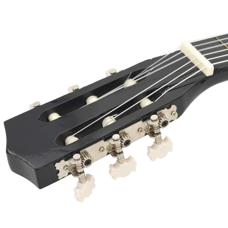 Klassikgitarre für Anfänger und Kinder Schwarz 1/2 34