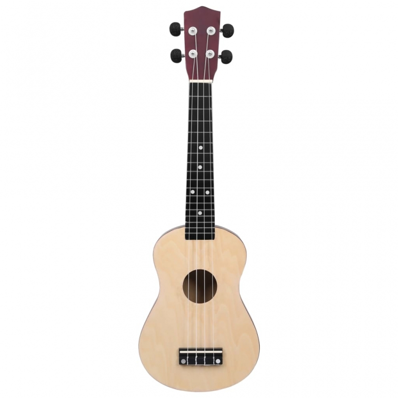 Sopran Ukulele Set für Kinder mit Tasche Helles Holz 23