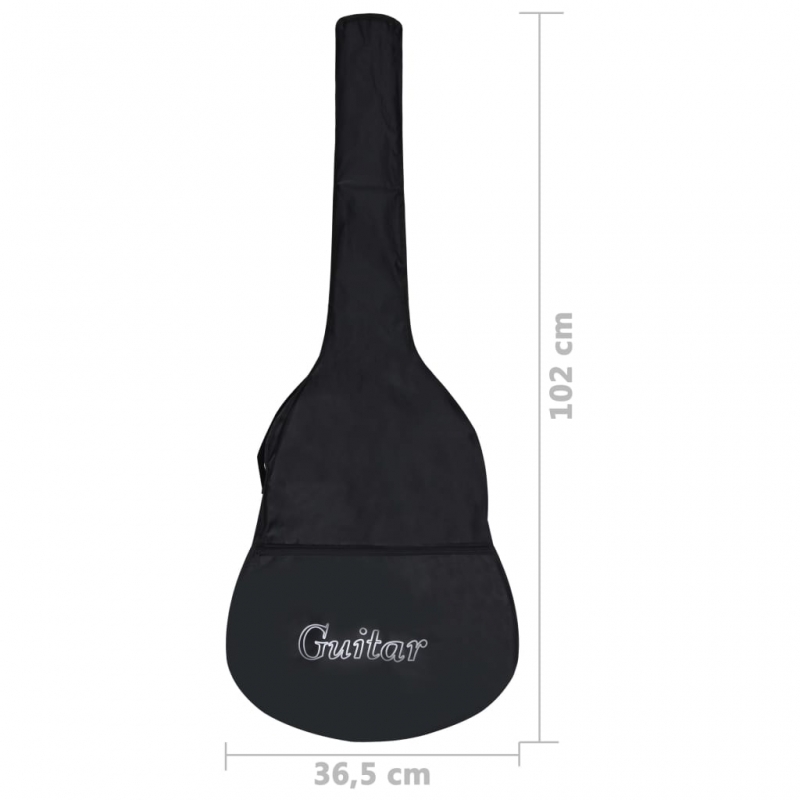 Gitarrentasche für 4/4 Klassikgitarre Schwarz 100x37 cm Stoff