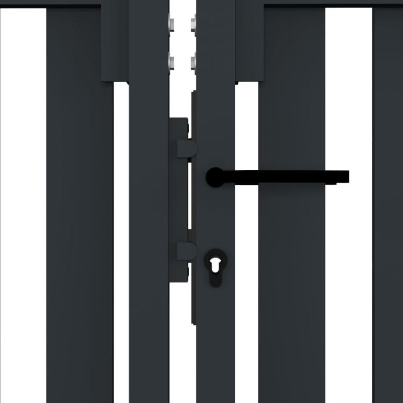 Doppelflügel Zauntor Stahl 306x250 cm Anthrazit