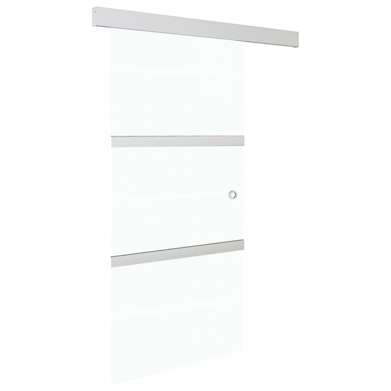 Schiebetür mit weichen Stoppern ESG-Glas und Aluminium 90x205cm