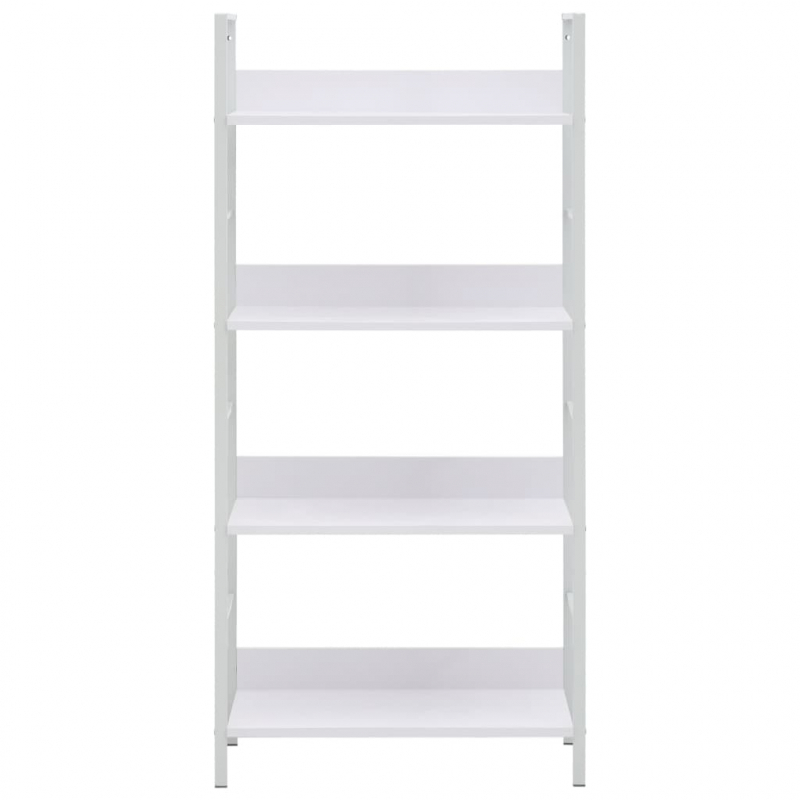 Bücherregal 4 Regalböden Weiß 60×27,6×124,5 cm Holzwerkstoff