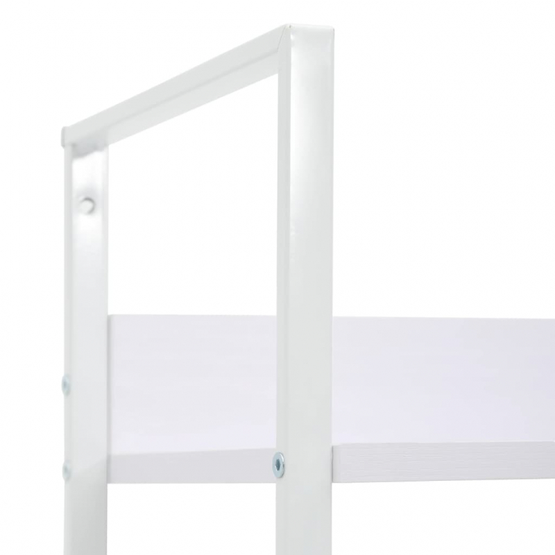 Bücherregal 4 Regalböden Weiß 60×27,6×124,5 cm Holzwerkstoff