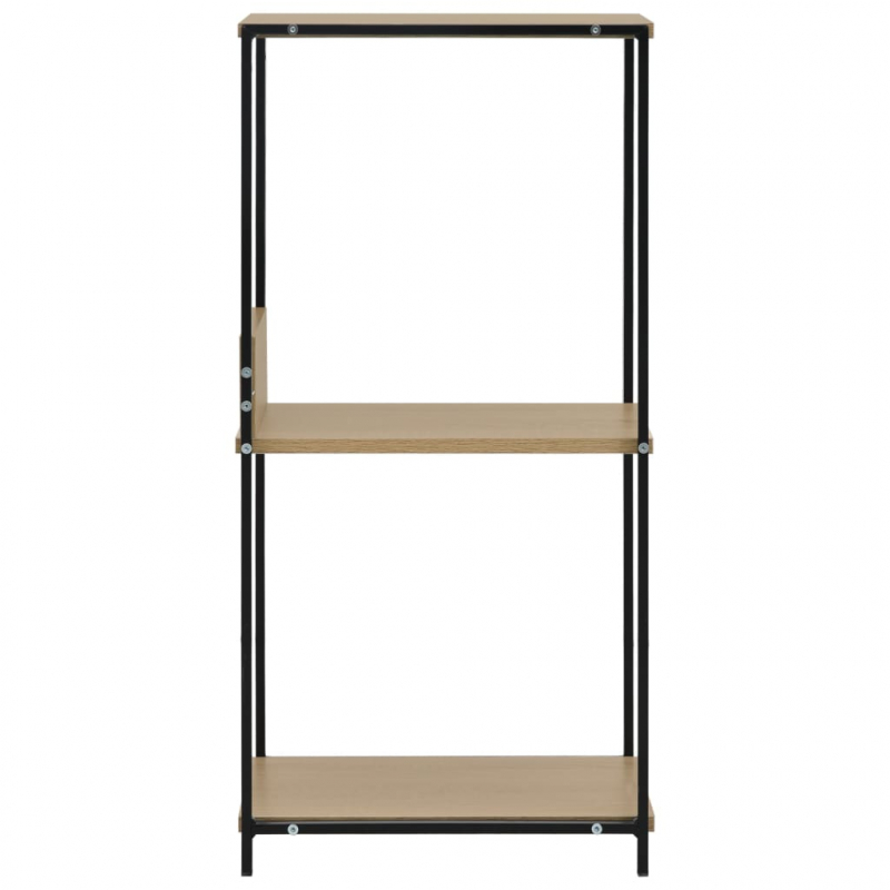 Kleines Bücherregal Schwarz Eichefarben 33,5x39,6x79,7cm