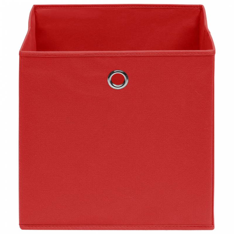 Aufbewahrungsboxen 4 Stk. Rot 32×32×32 cm Stoff