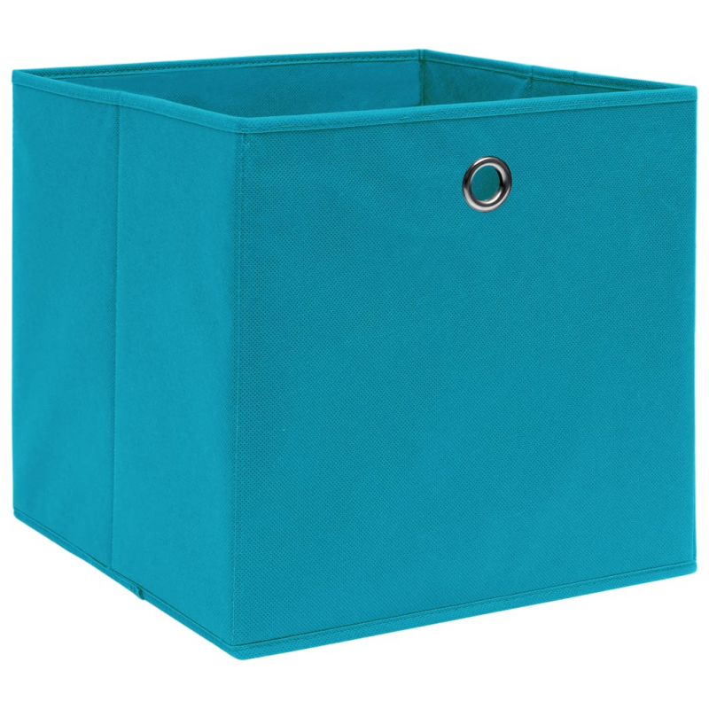 Aufbewahrungsboxen 10 Stk. Babyblau 32x32x32 cm Stoff