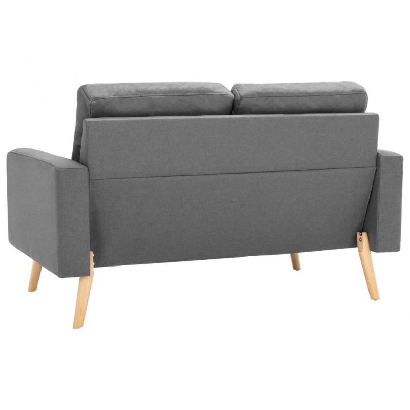 2-Sitzer-Sofa Hellgrau Stoff
